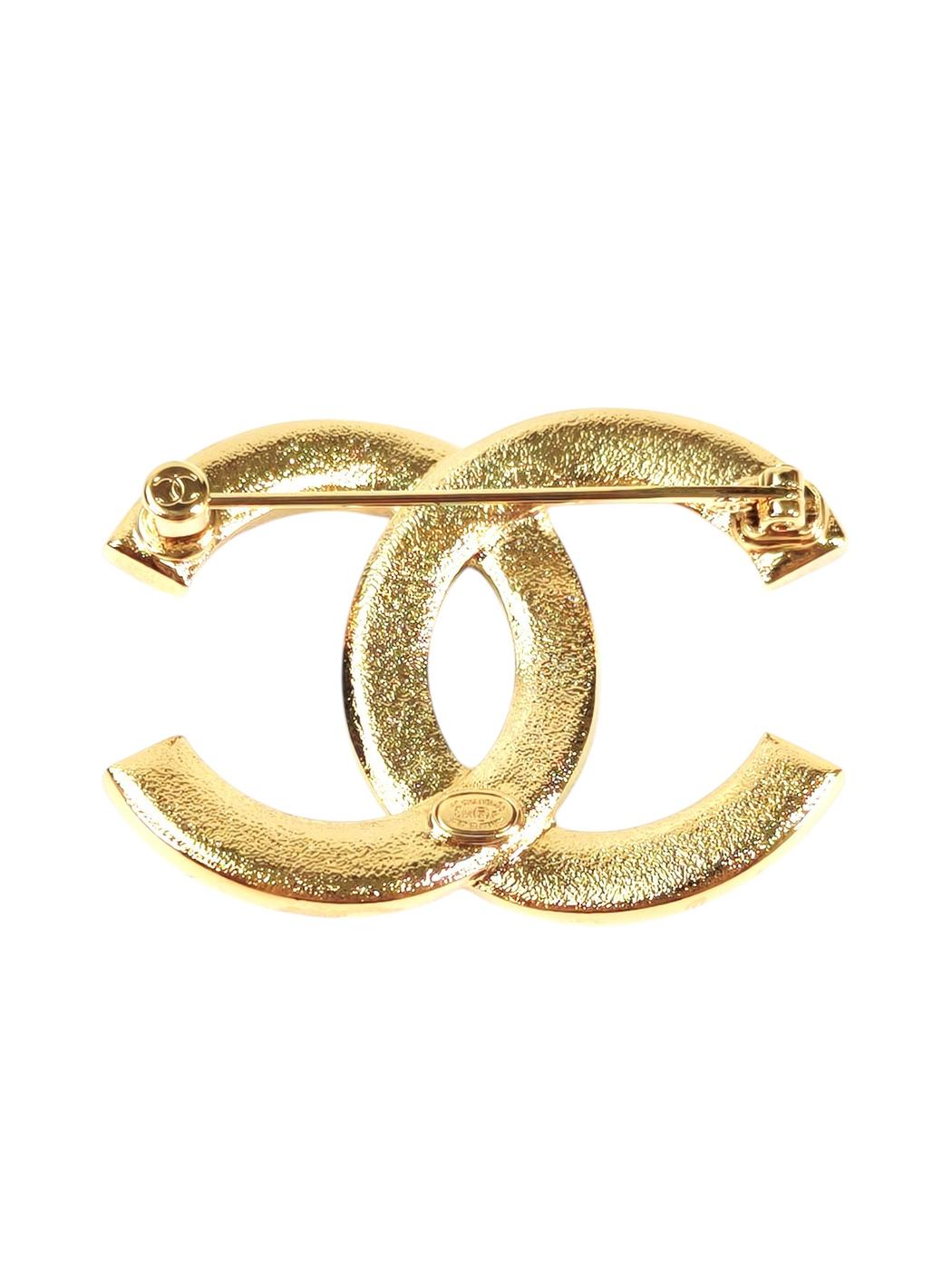 CHANEL シャネル ココマーク ブローチ コメ有 ピンク×ゴールド 管理番号：11302