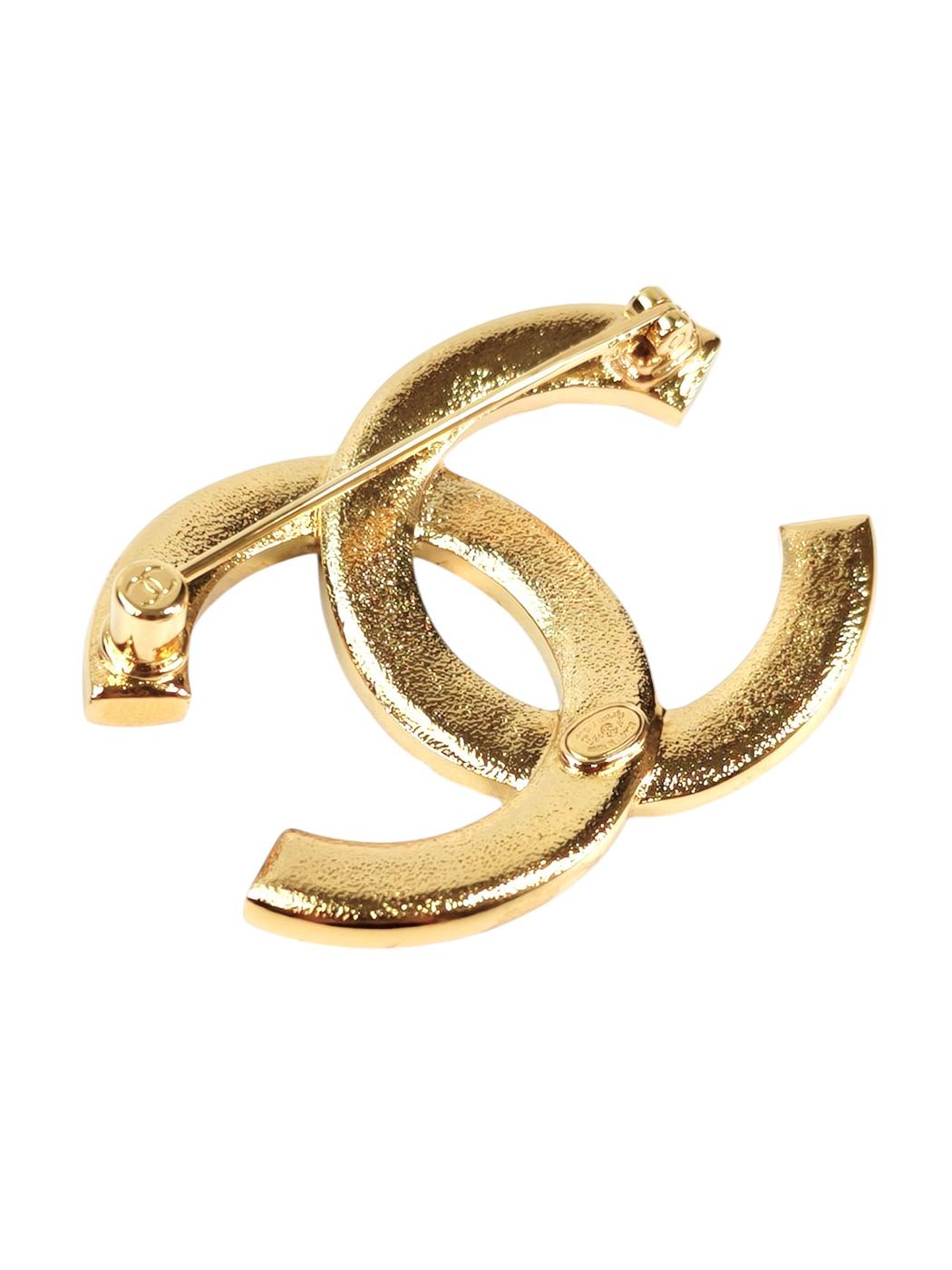 CHANEL シャネル ココマーク ブローチ コメ有 ピンク×ゴールド 管理番号：11302