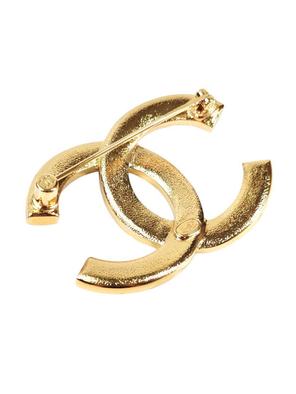 CHANEL シャネル ココマーク ブローチ コメ有 ピンク×ゴールド 管理番号：11302