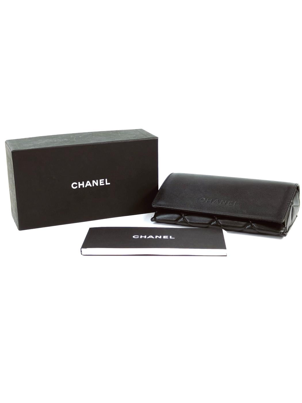 CHANEL シャネル スクエア サングラス ブラック×ベージュ 管理番号：11309