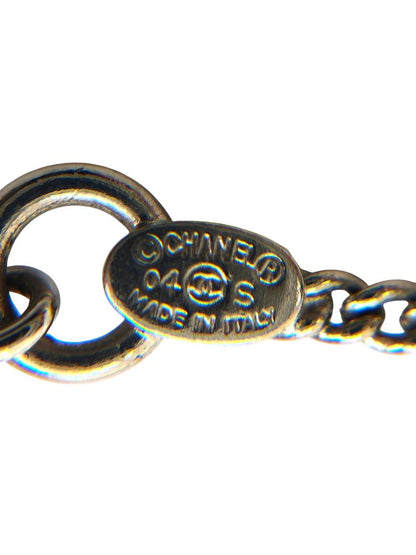 CHANEL シャネル ココマーク ネックレス ク ブラック×シルバー 管理番号：11312