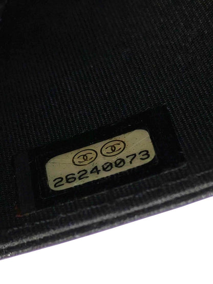 CHANEL ボーイシャネル キャビアスキン ショルダーバッグ ブラック×ゴールド 管理番号：11327