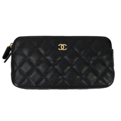 CHANEL シャネル マトラッセ チェーンウォレット ショルダーバッグ ブラック 管理番号：11351