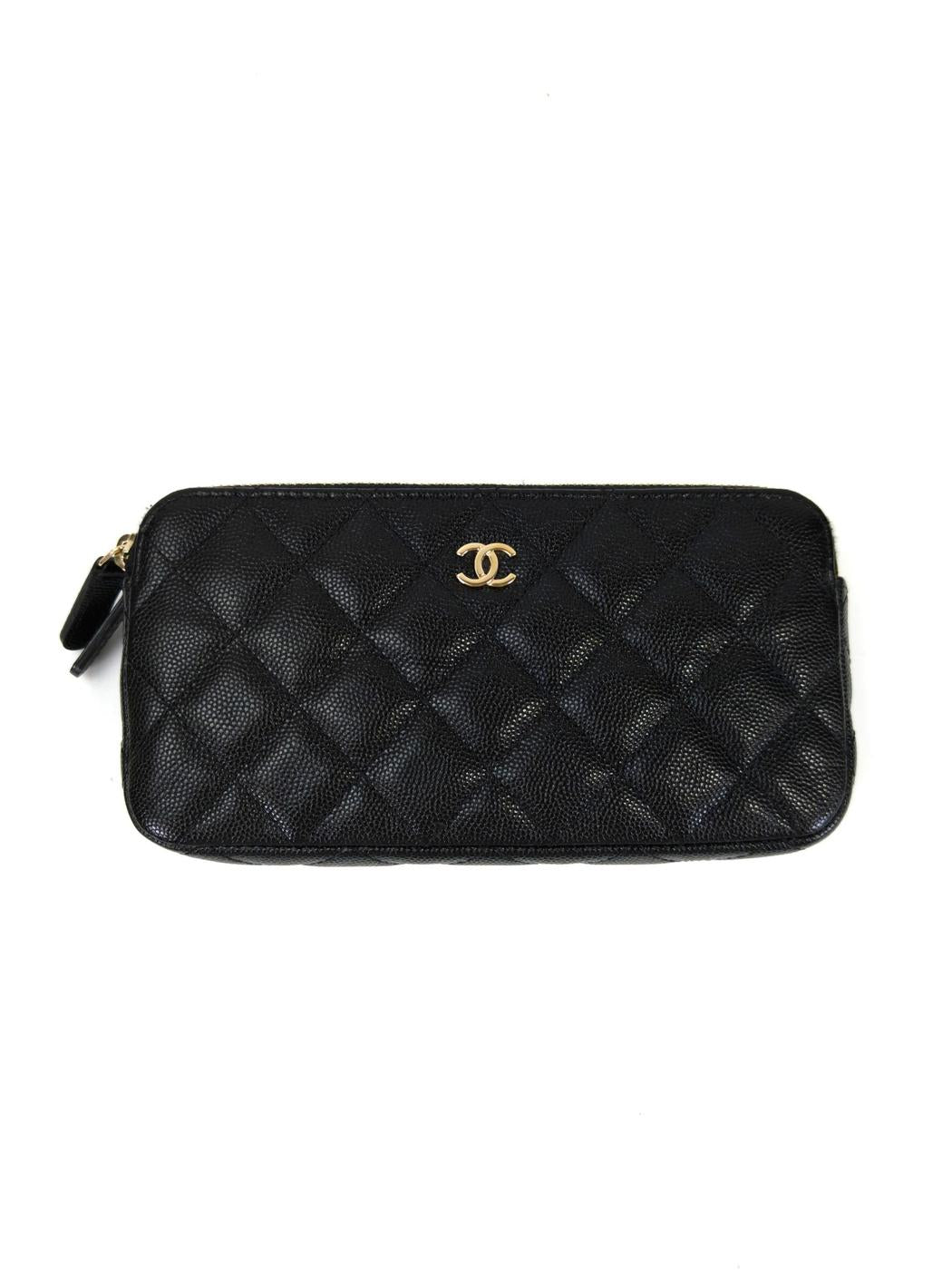 CHANEL シャネル マトラッセ チェーンウォレット ショルダーバッグ ブラック 管理番号：11351