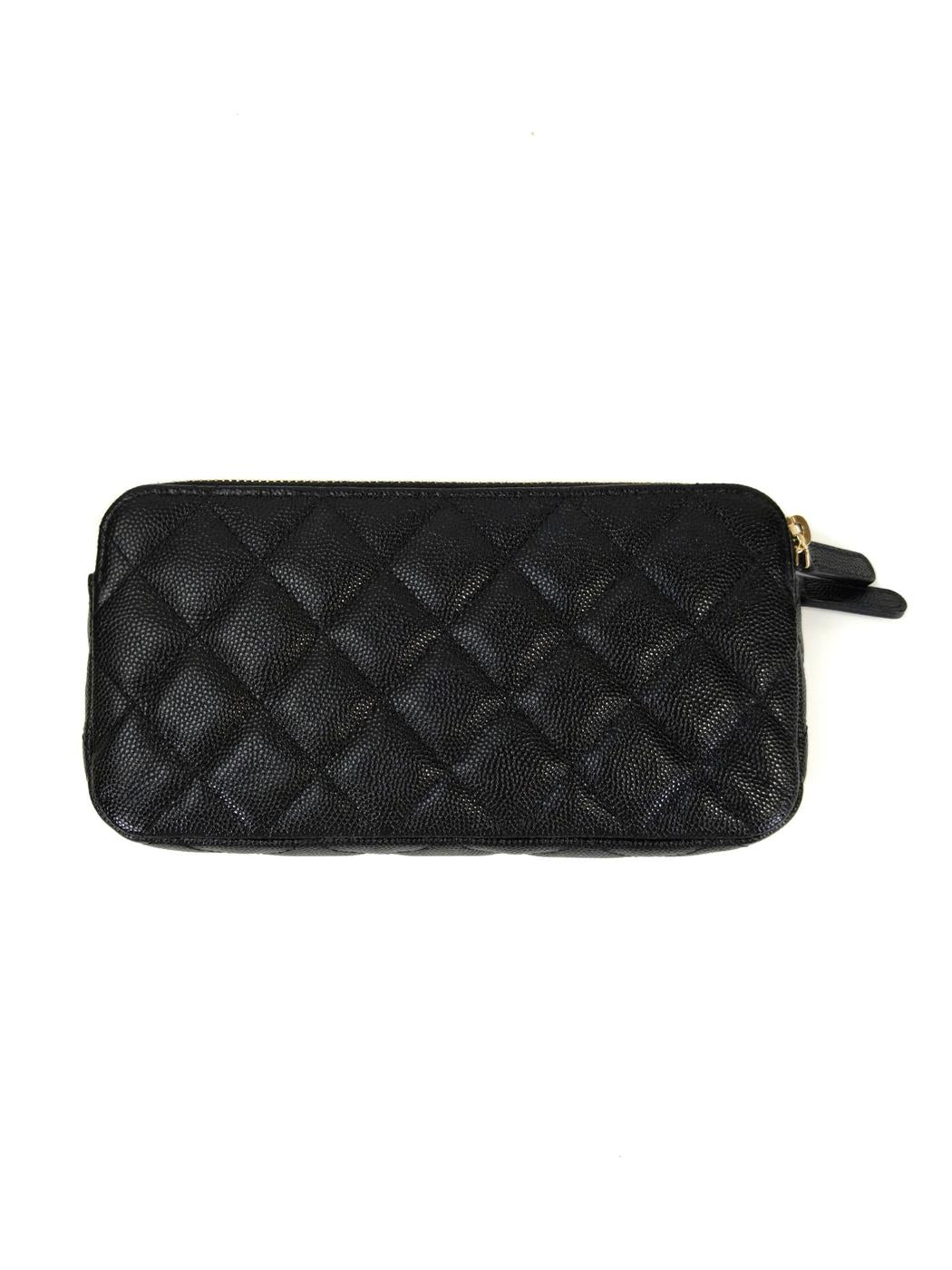CHANEL シャネル マトラッセ チェーンウォレット ショルダーバッグ ブラック 管理番号：11351