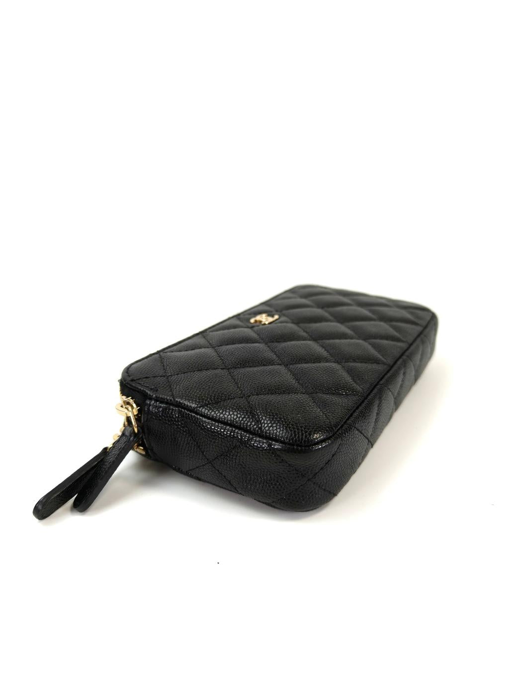 CHANEL シャネル マトラッセ チェーンウォレット ショルダーバッグ ブラック 管理番号：11351