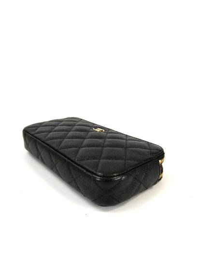 CHANEL シャネル マトラッセ チェーンウォレット ショルダーバッグ ブラック 管理番号：11351