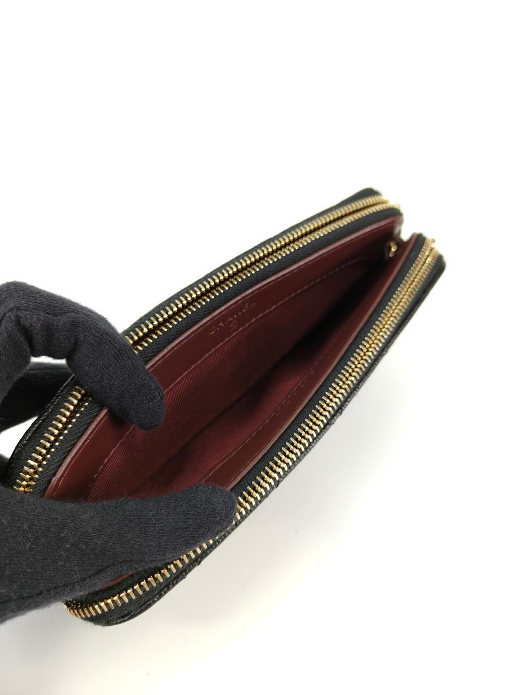 CHANEL シャネル マトラッセ チェーンウォレット ショルダーバッグ ブラック 管理番号：11351