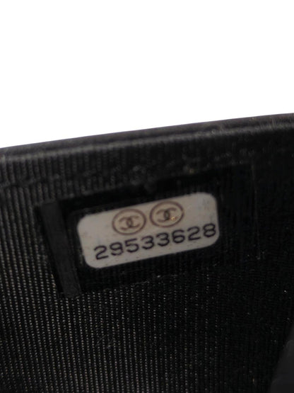 CHANEL ボーイシャネル チェーン ウォレット キャビアスキン 黒×金 管理番号：11363