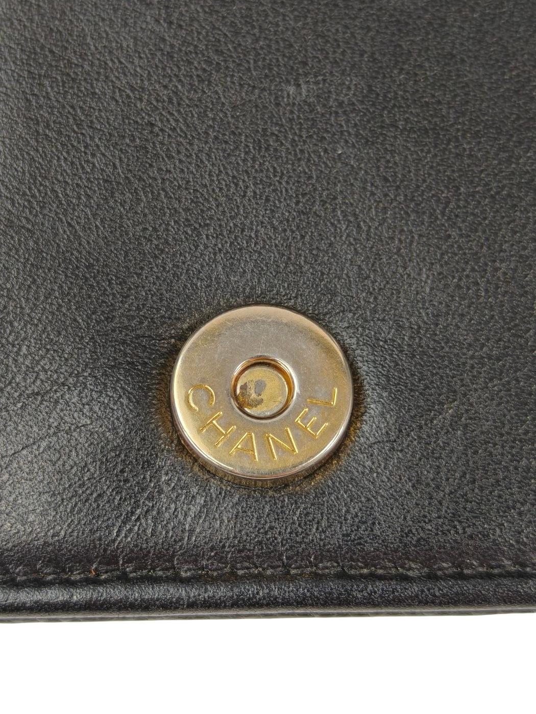 CHANEL ボーイシャネル チェーン ウォレット キャビアスキン 黒×金 管理番号：11363