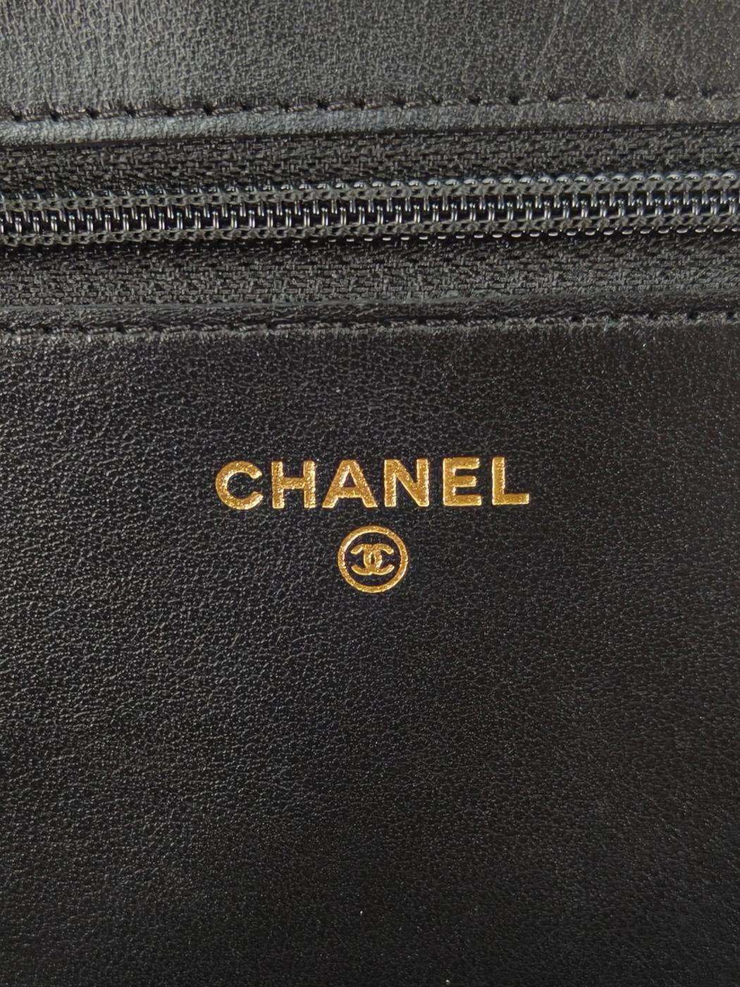 CHANEL ボーイシャネル チェーン ウォレット キャビアスキン 黒×金 管理番号：11363