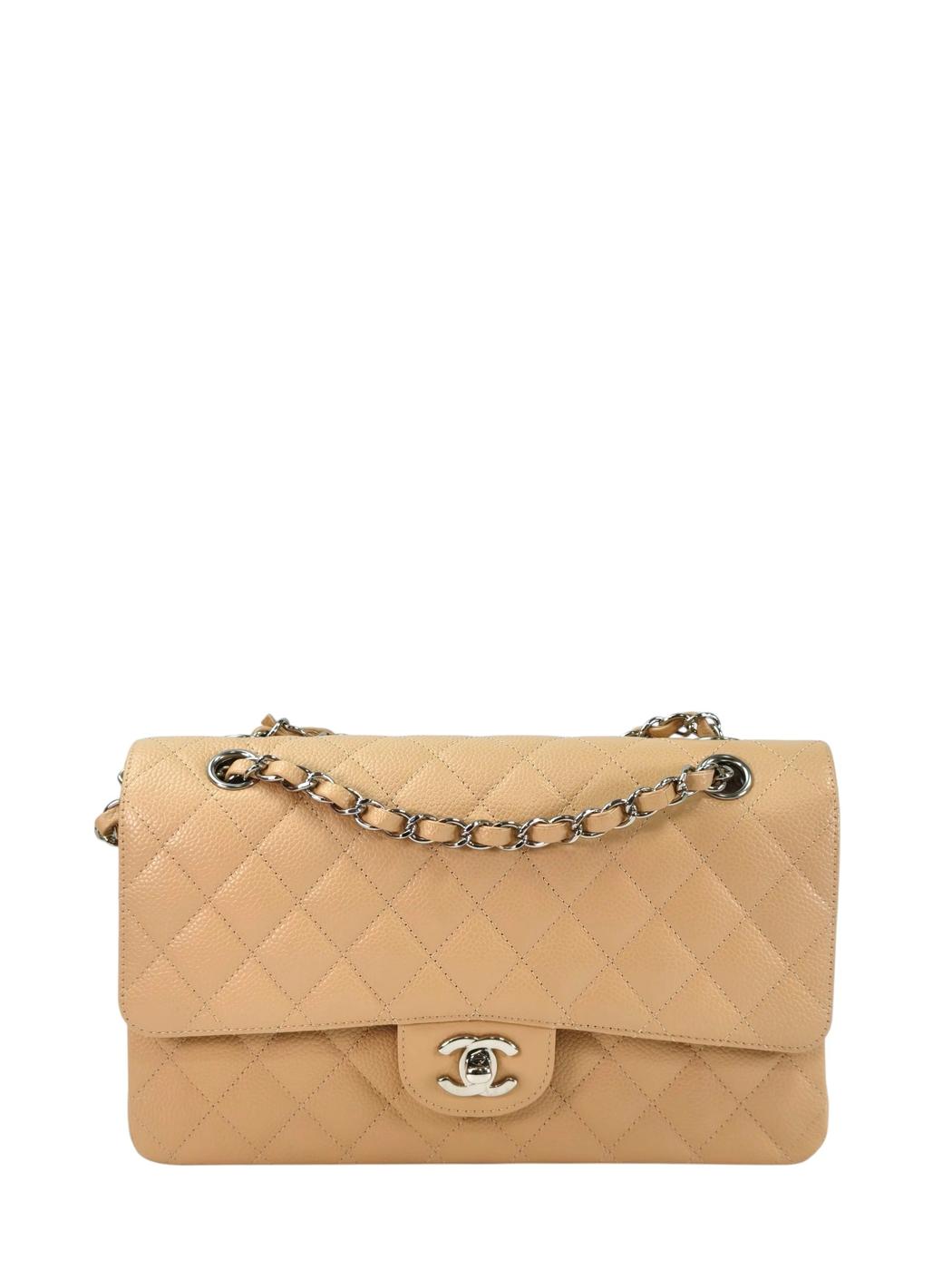 CHANEL シャネル マトラッセ25 チェーンショルダー ベージュ 管理番号：11365