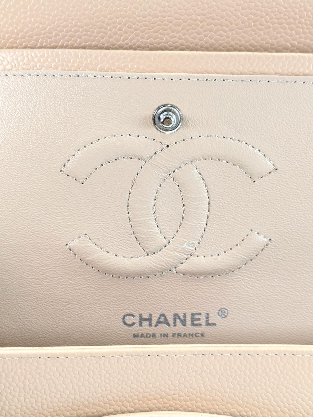 CHANEL シャネル マトラッセ25 チェーンショルダー ベージュ 管理番号：11365