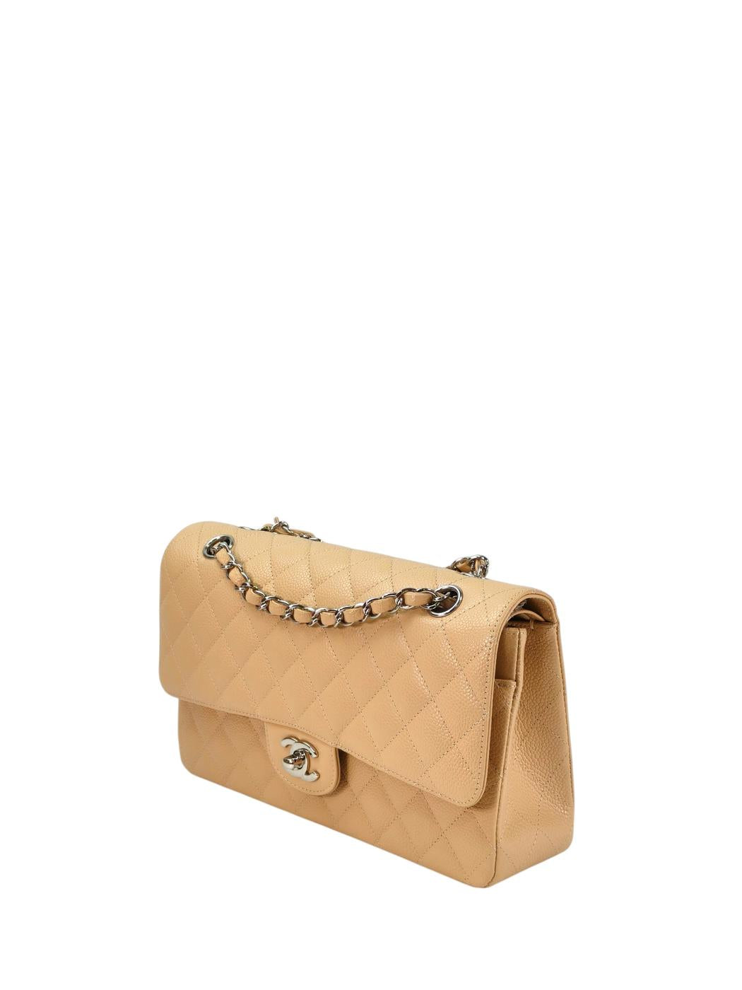 CHANEL シャネル マトラッセ25 チェーンショルダー ベージュ 管理番号：11365