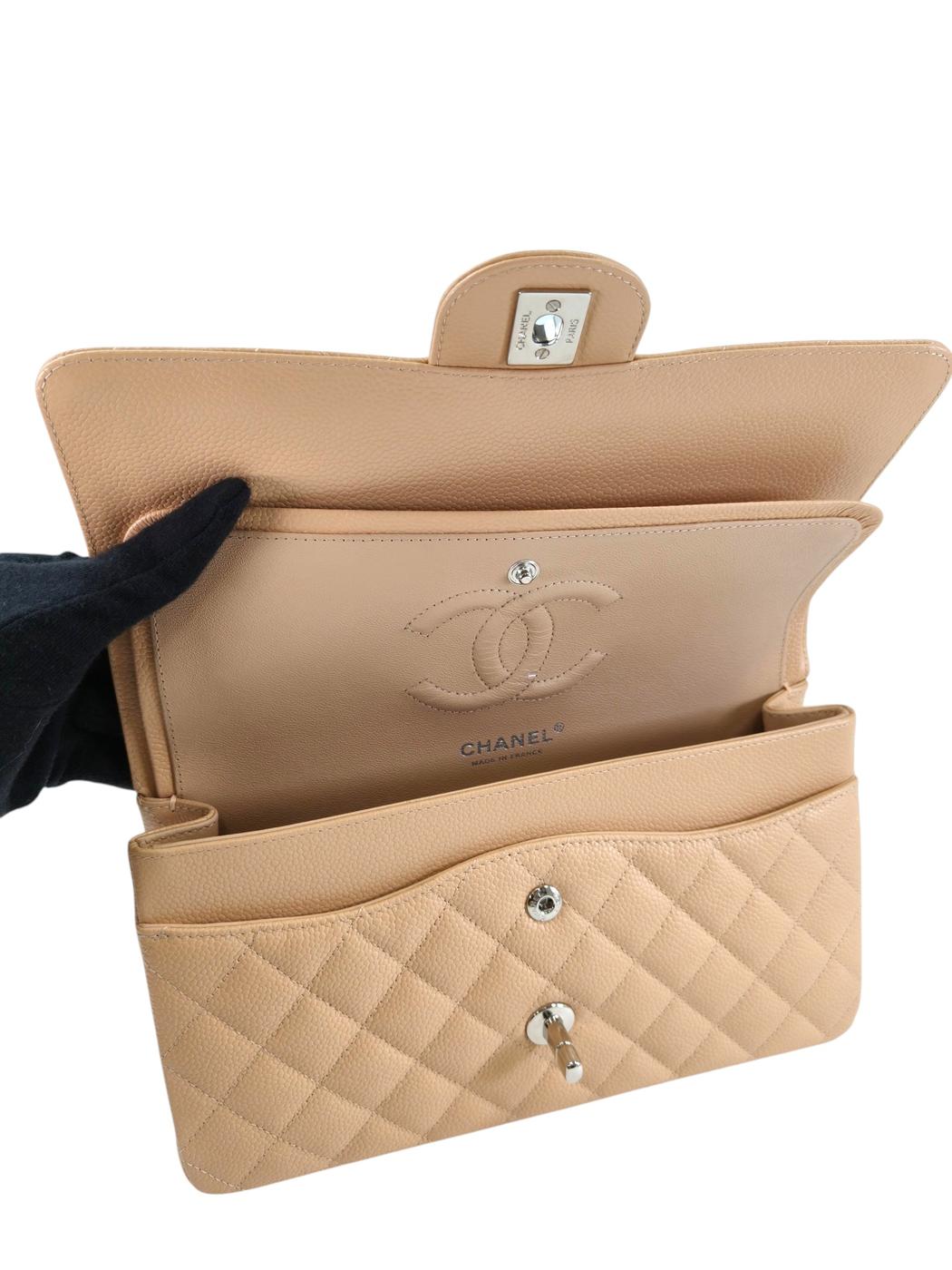 CHANEL シャネル マトラッセ25 チェーンショルダー ベージュ 管理番号：11365