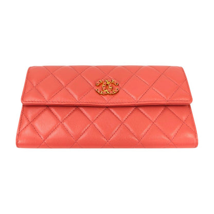 CHANEL シャネル マトラッセ 長財布 ラムスキン ピンク 管理番号：11370