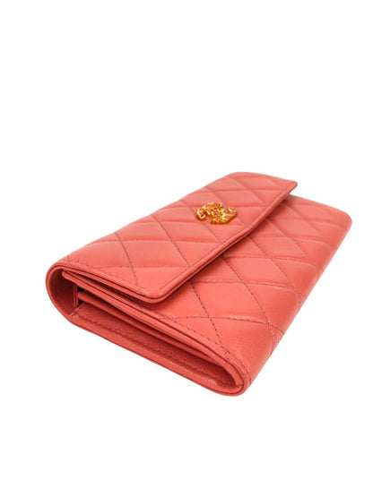 CHANEL シャネル マトラッセ 長財布 ラムスキン ピンク 管理番号：11370