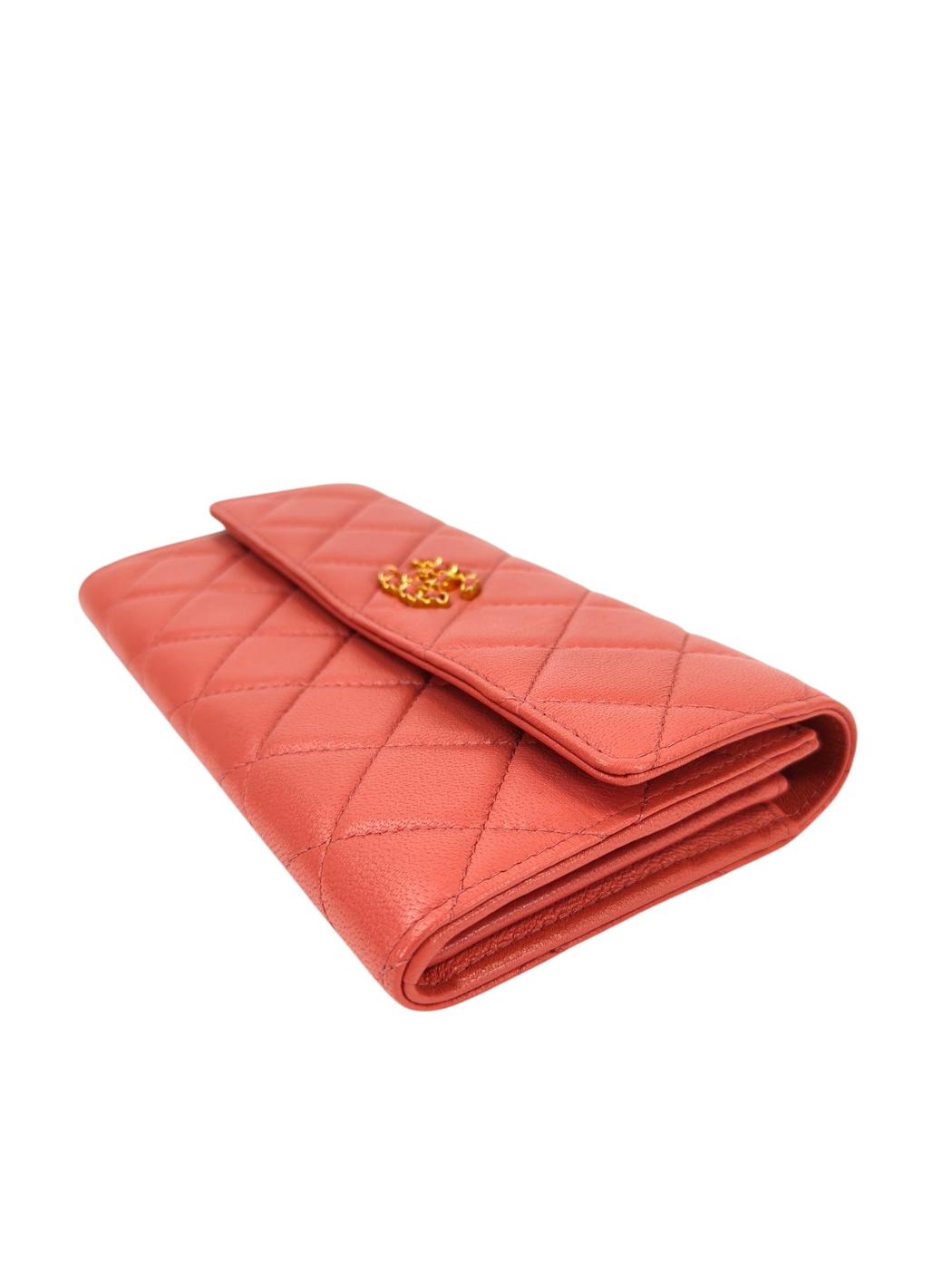 CHANEL シャネル マトラッセ 長財布 ラムスキン ピンク 管理番号：11370