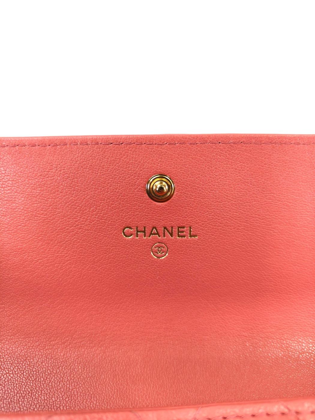 CHANEL シャネル マトラッセ 長財布 ラムスキン ピンク 管理番号：11370
