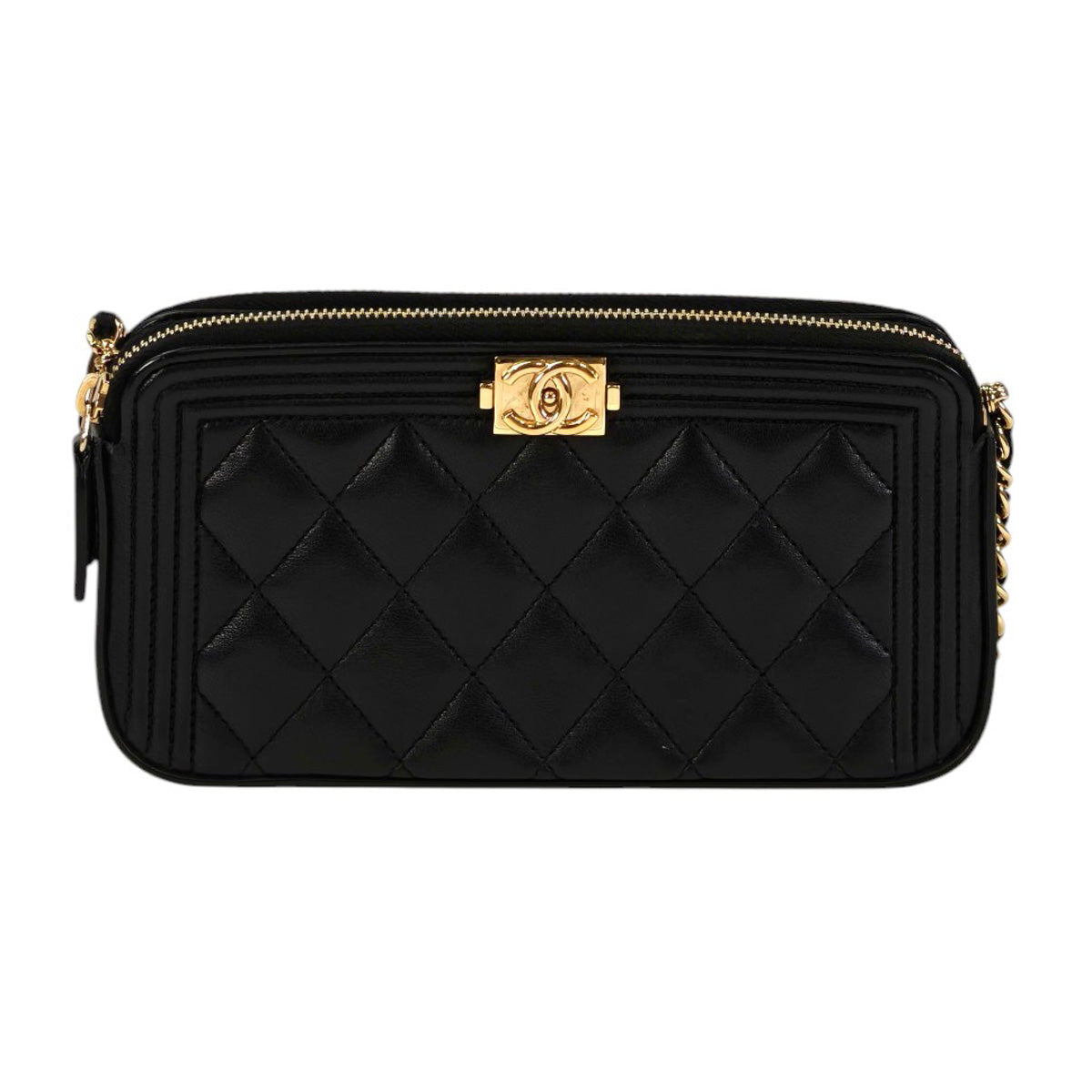 CHANEL シャネル ボーイシャネル チェーンウォレット ブラック 管理番号：11373