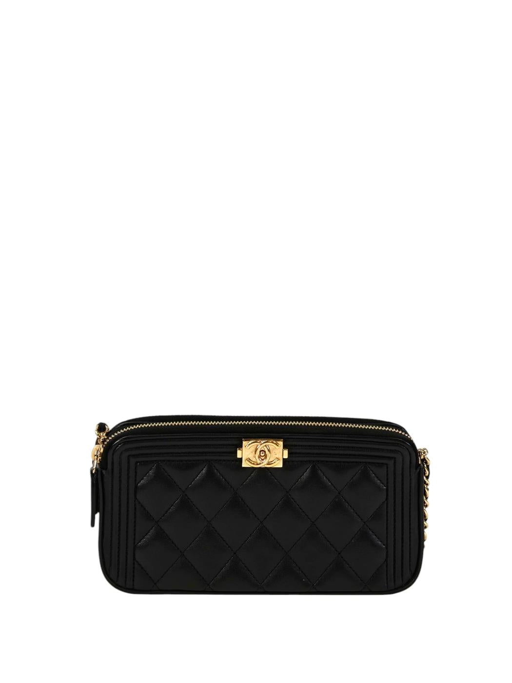 CHANEL シャネル ボーイシャネル チェーンウォレット ブラック 管理番号：11373