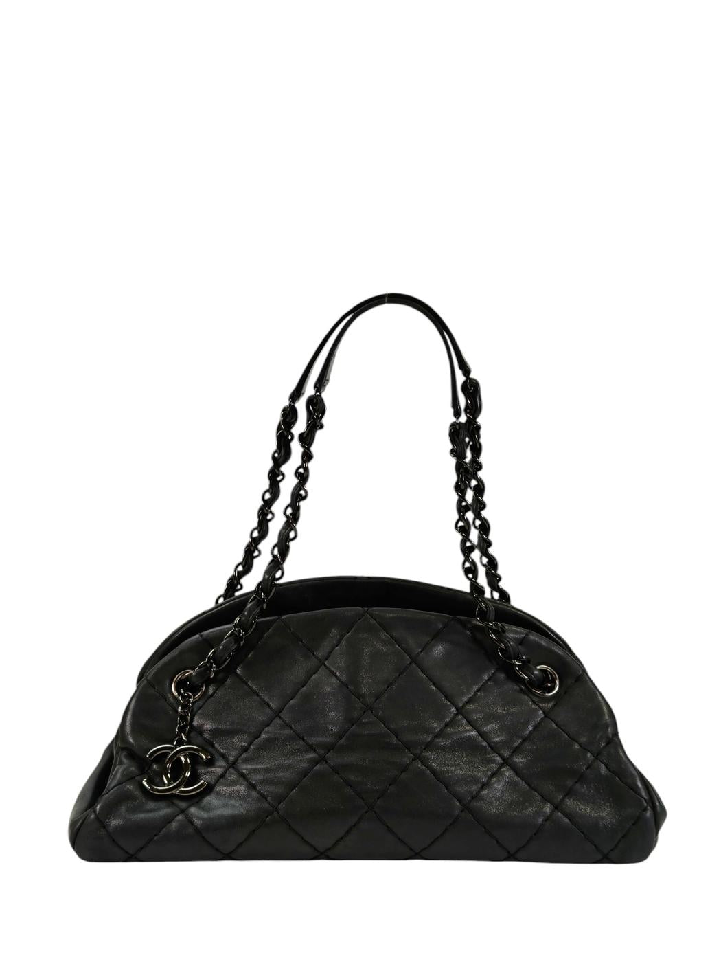 CHANEL マドモアゼル ボーリング ショルダーバッグ ブラック 管理番号：11374