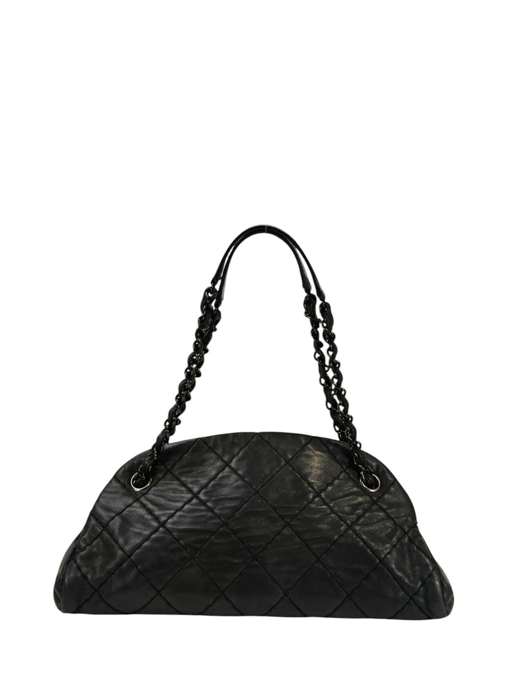 CHANEL マドモアゼル ボーリング ショルダーバッグ ブラック 管理番号：11374
