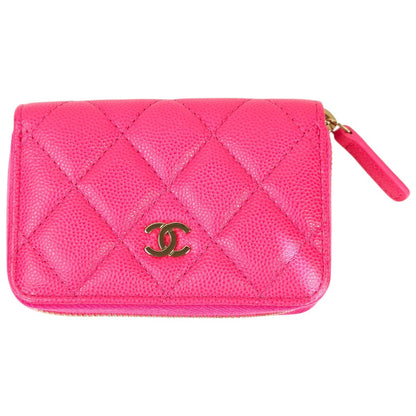 CHANEL シャネル マトラッセ カードケース コインケース 財布 ピンク 管理番号：11387