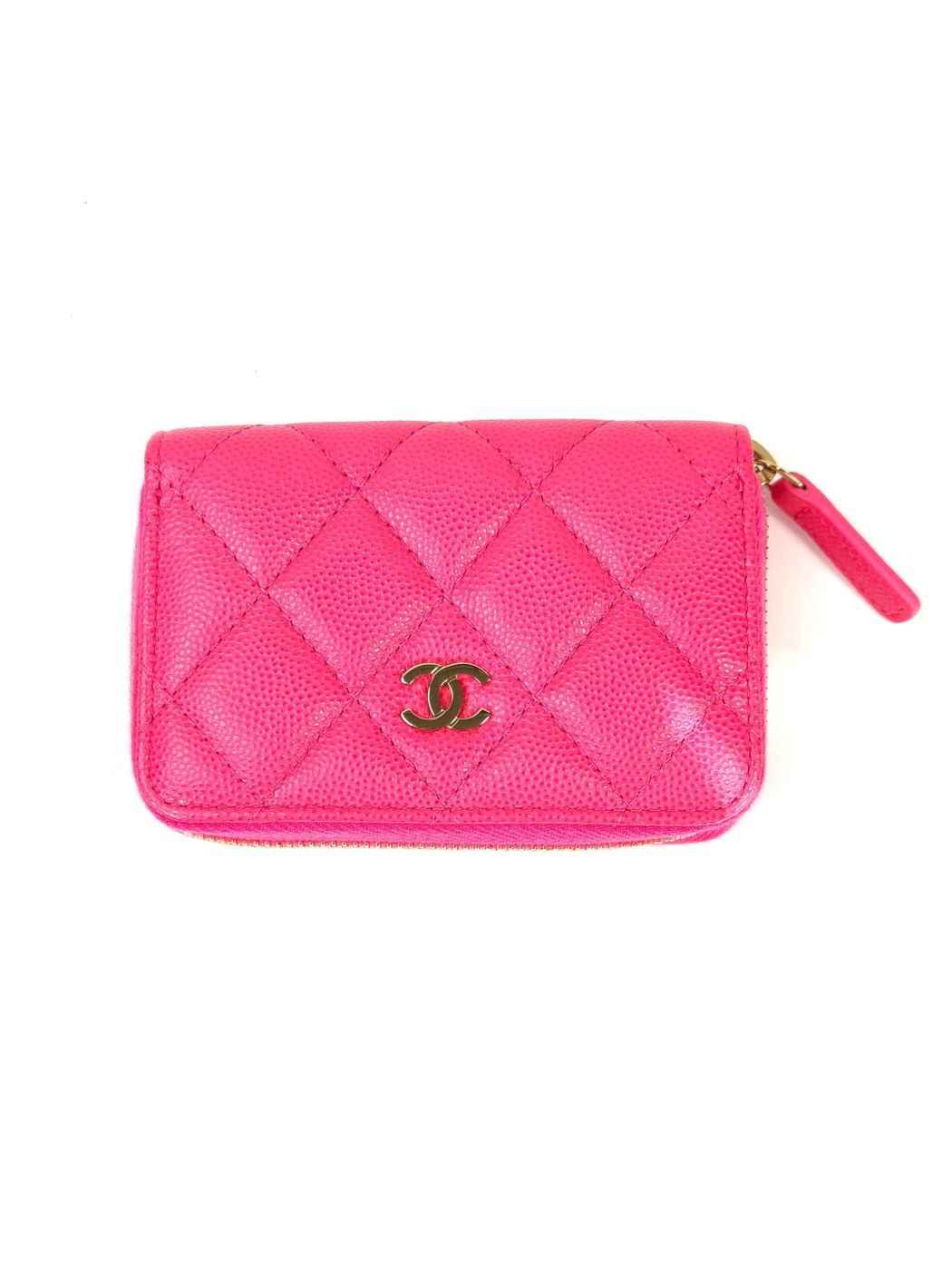 CHANEL シャネル マトラッセ カードケース コインケース 財布 ピンク 管理番号：11387