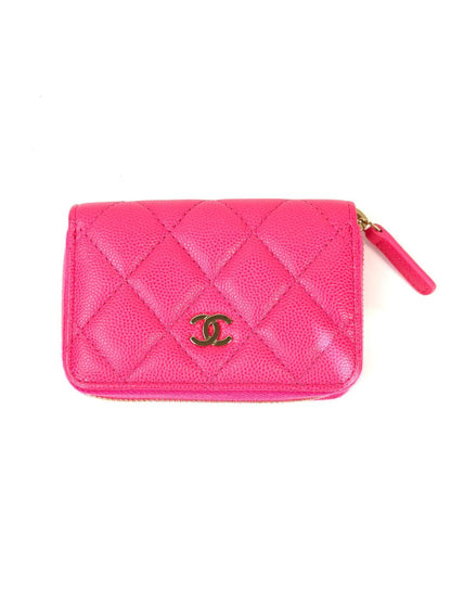CHANEL シャネル マトラッセ カードケース コインケース 財布 ピンク 管理番号：11387