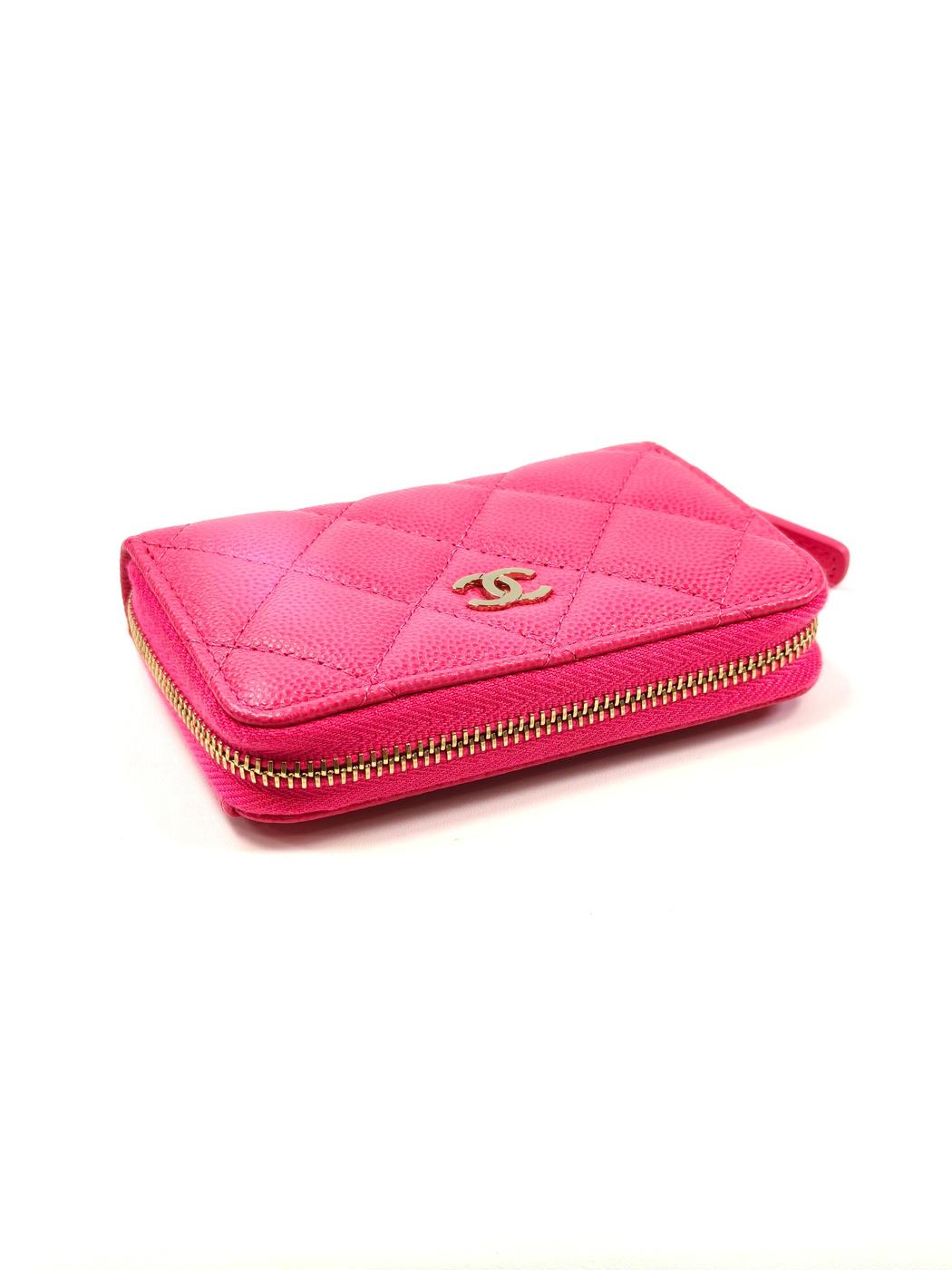 CHANEL シャネル マトラッセ カードケース コインケース 財布 ピンク 管理番号：11387