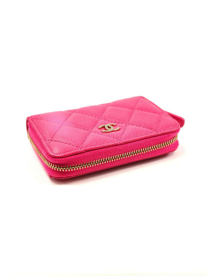 CHANEL シャネル マトラッセ カードケース コインケース 財布 ピンク 管理番号：11387