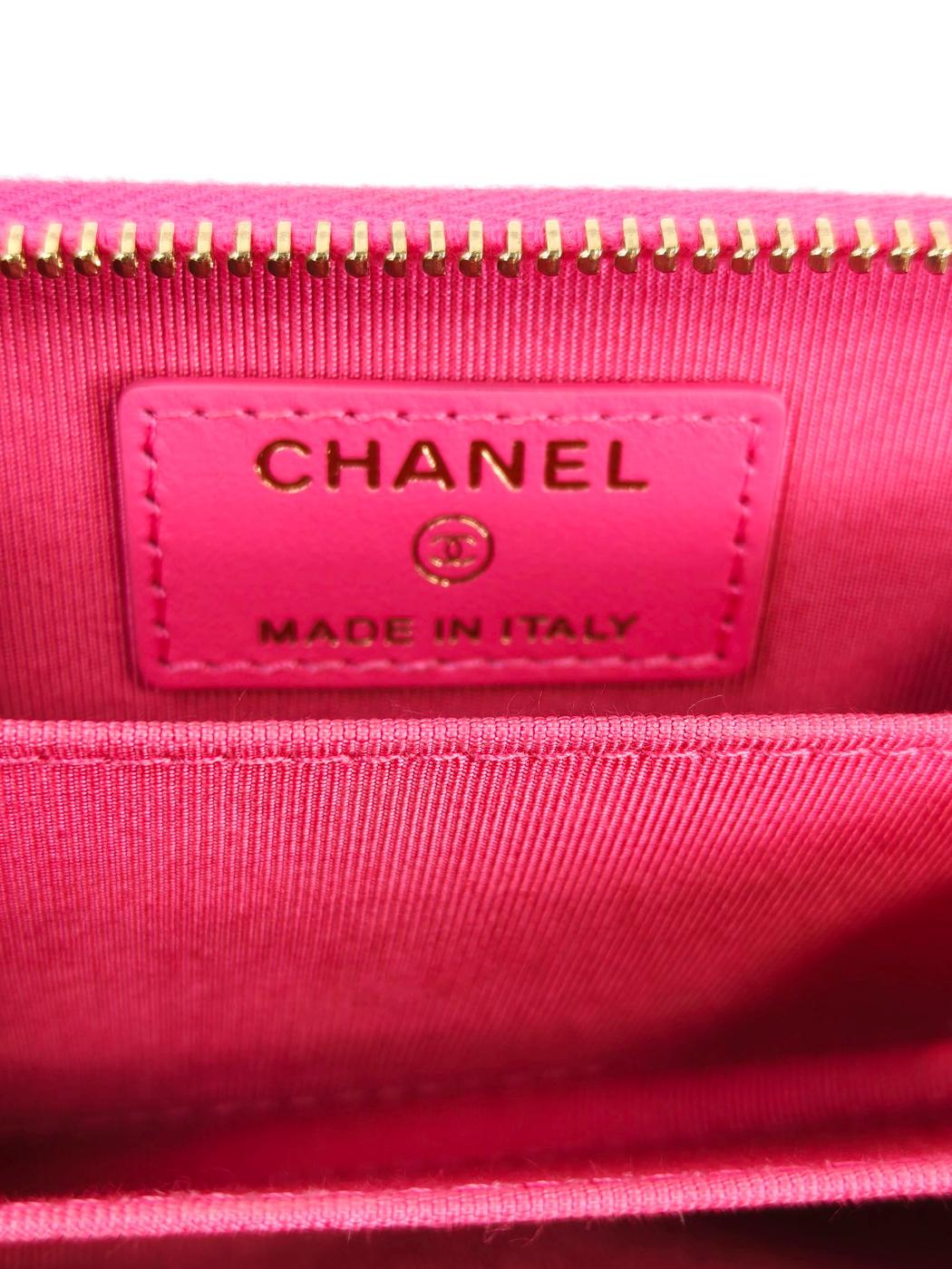 CHANEL シャネル マトラッセ カードケース コインケース 財布 ピンク 管理番号：11387