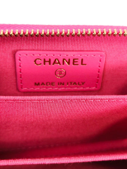 CHANEL シャネル マトラッセ カードケース コインケース 財布 ピンク 管理番号：11387