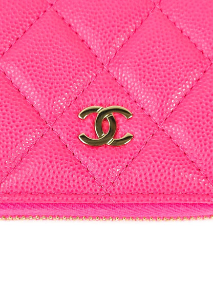 CHANEL シャネル マトラッセ カードケース コインケース 財布 ピンク 管理番号：11387