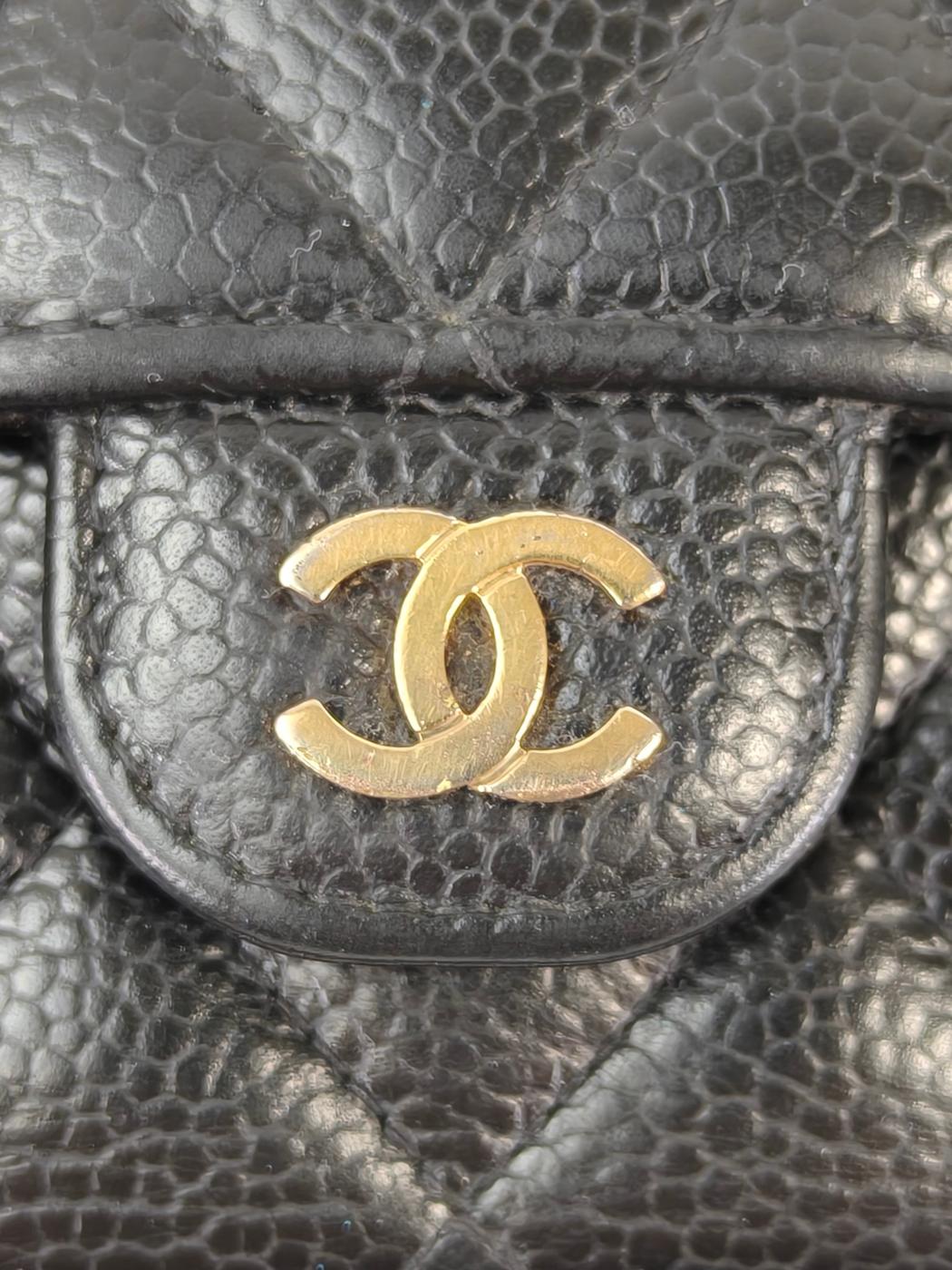 CHANEL シャネル ココマーク マトラッセ 三つ折り財布 ブラック 管理番号：11402