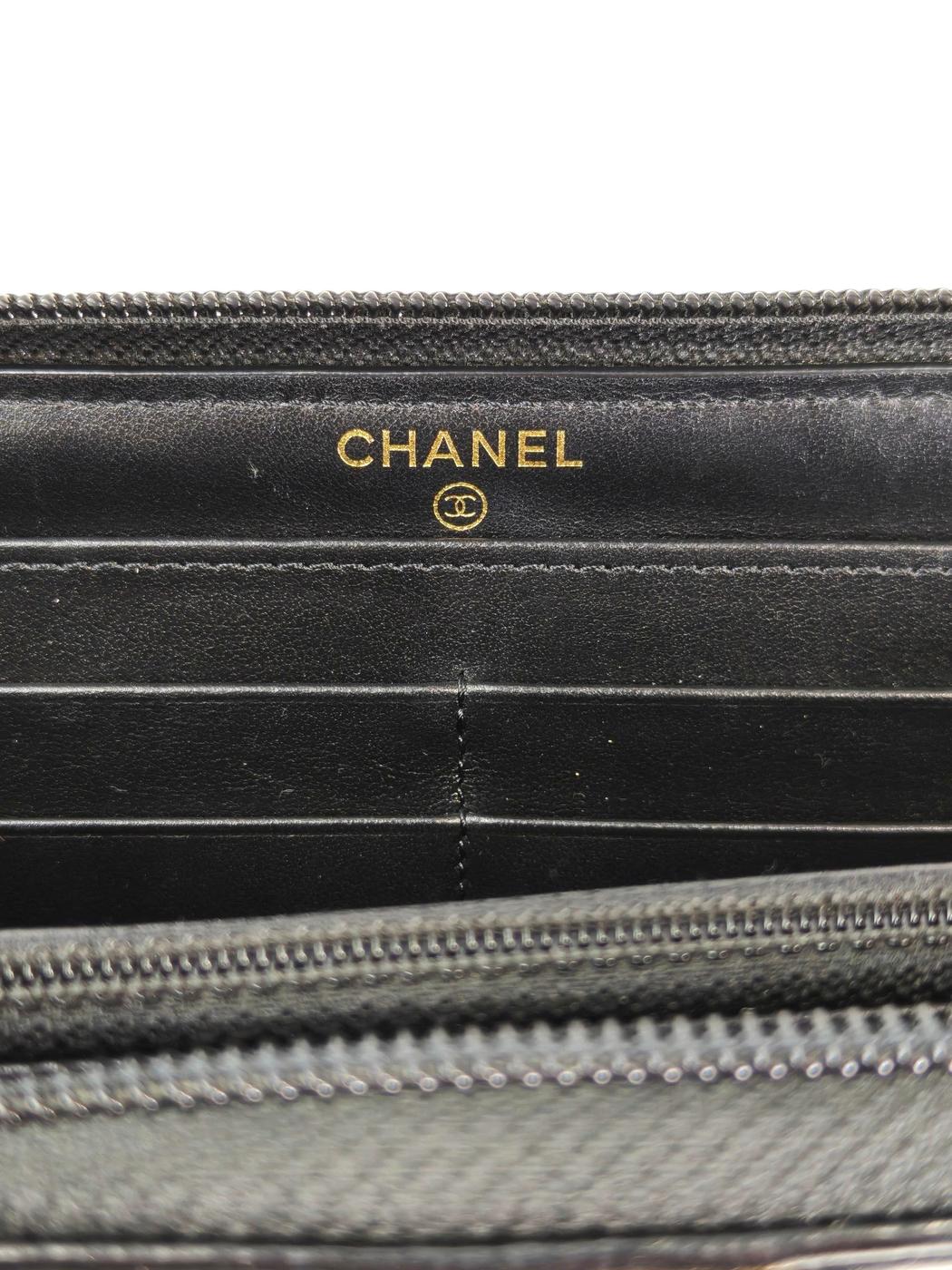 CHANEL シャネル ボーイシャネル ラウンドファスナー 長財布 ブラック 管理番号：11403