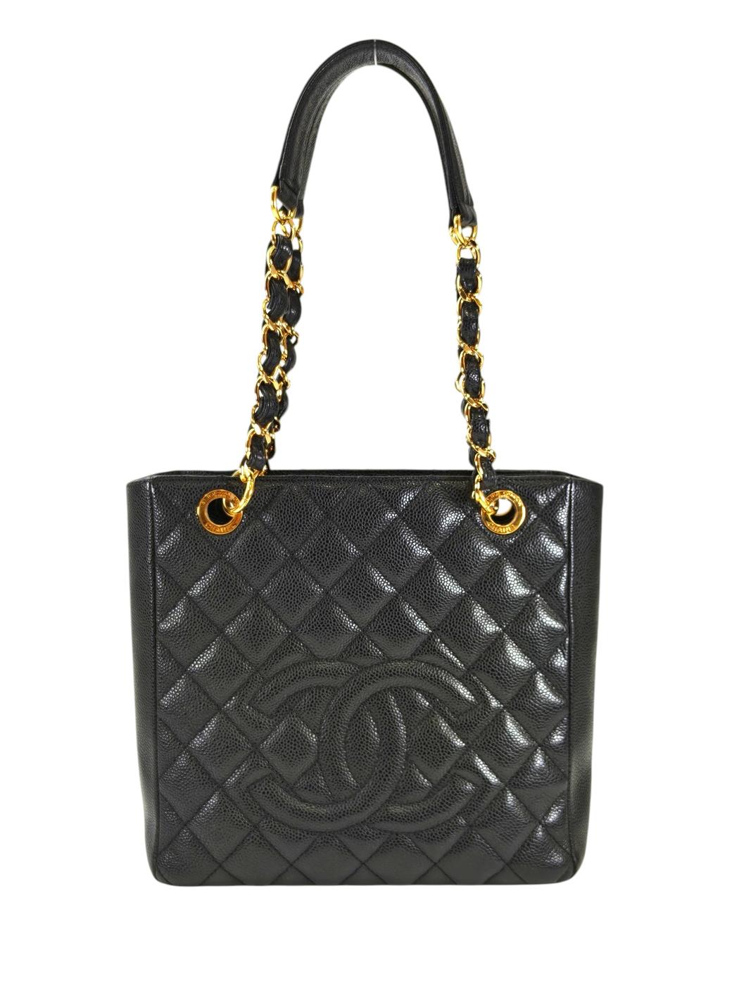 CHANEL シャネル PST チェーン トートバッグ ブラック 管理番号：11408
