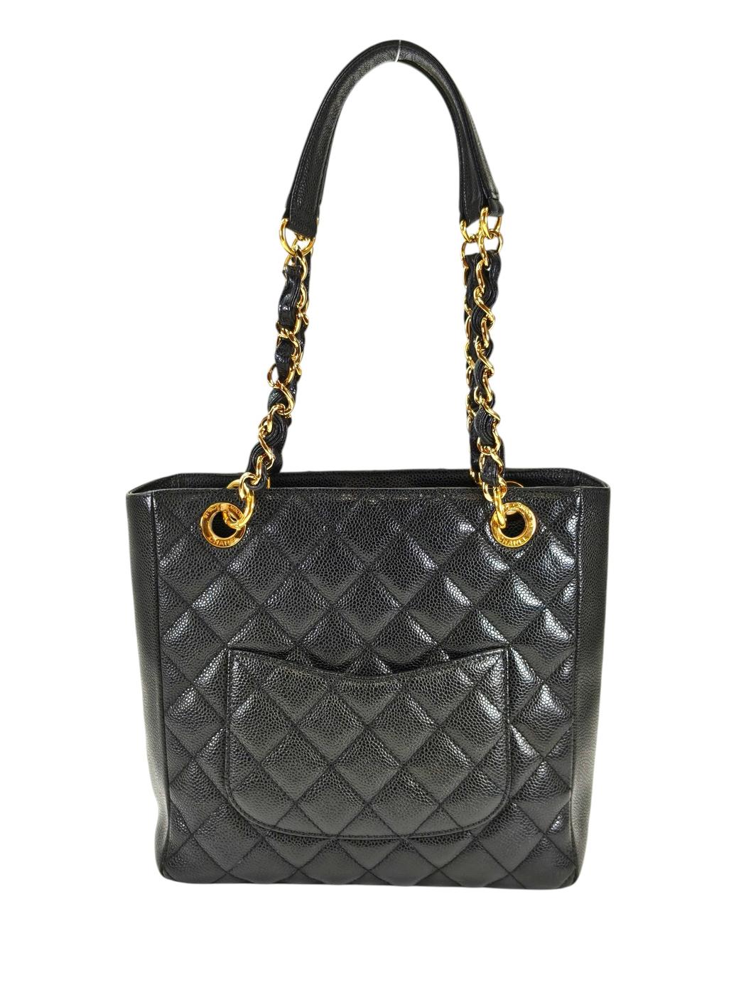 CHANEL シャネル PST チェーン トートバッグ ブラック 管理番号：11408