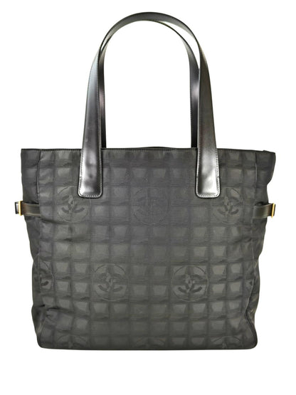 CHANEL シャネル ニュートラベルライン トートバッグ MM ブラック 管理番号：11409
