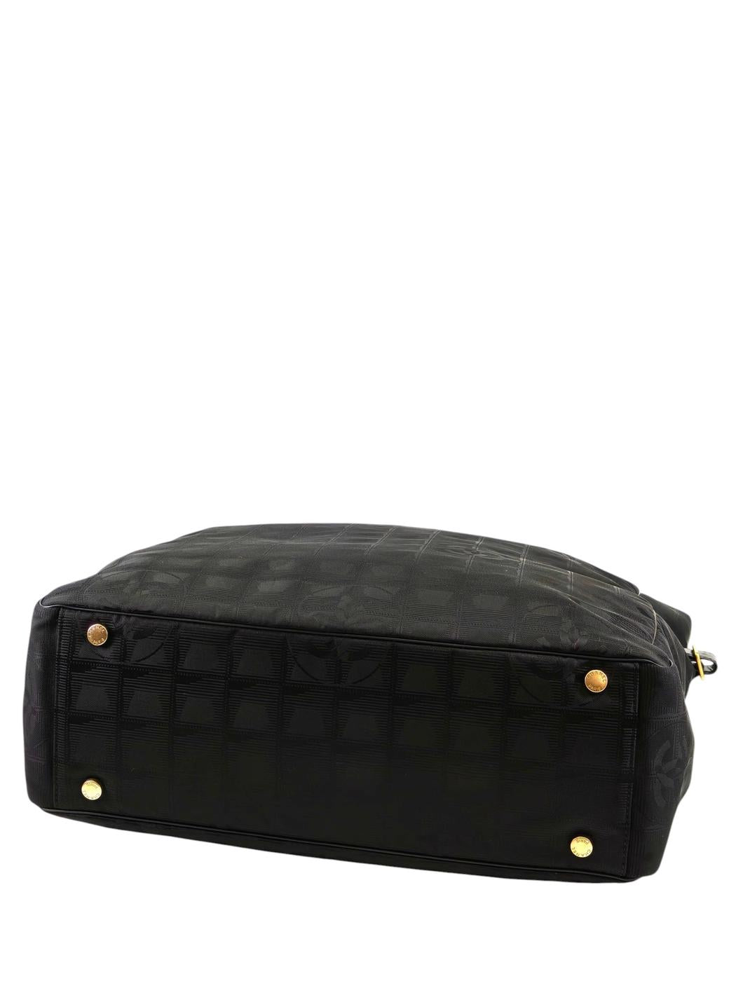 CHANEL シャネル ニュートラベルライン トートバッグ MM ブラック 管理番号：11409