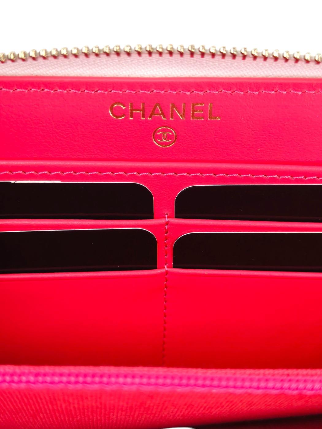 CHANEL シャネル マトラッセ ラウンドファスナー 長財布 ゴールド金具 ホワイト  管理番号：11415