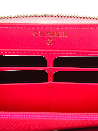 CHANEL シャネル マトラッセ ラウンドファスナー 長財布 ゴールド金具 ホワイト  管理番号：11415