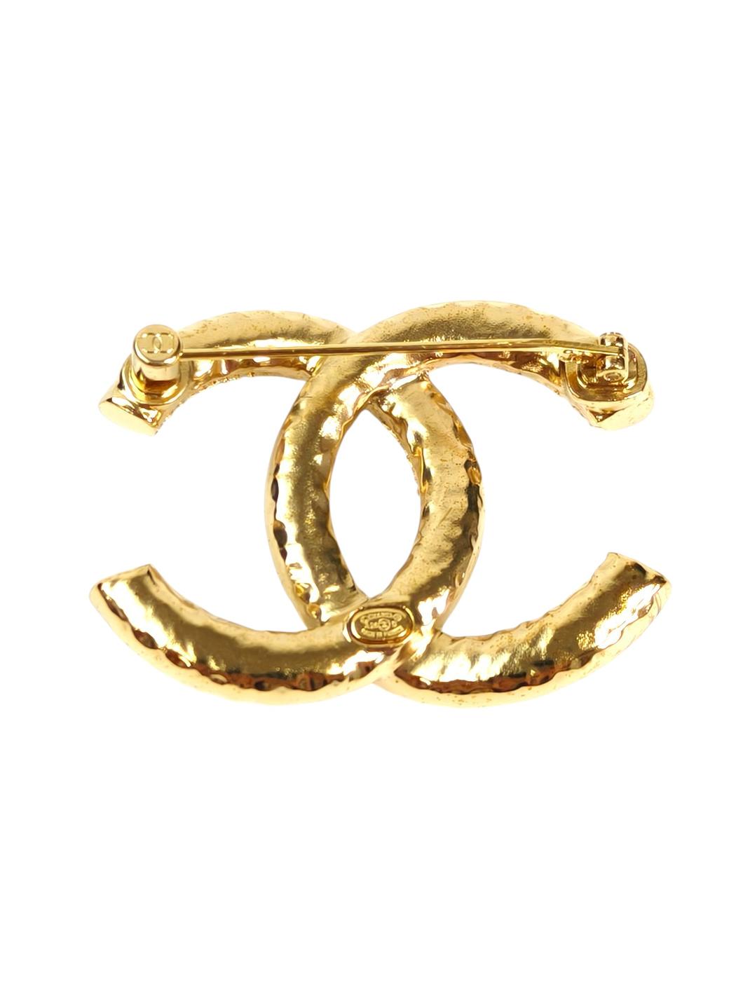 CHANEL フェイクパール ココマーク ブローチ ゴールド  管理番号：11421