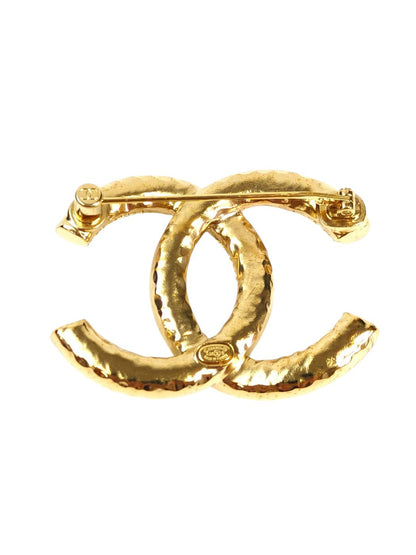 CHANEL フェイクパール ココマーク ブローチ ゴールド  管理番号：11421