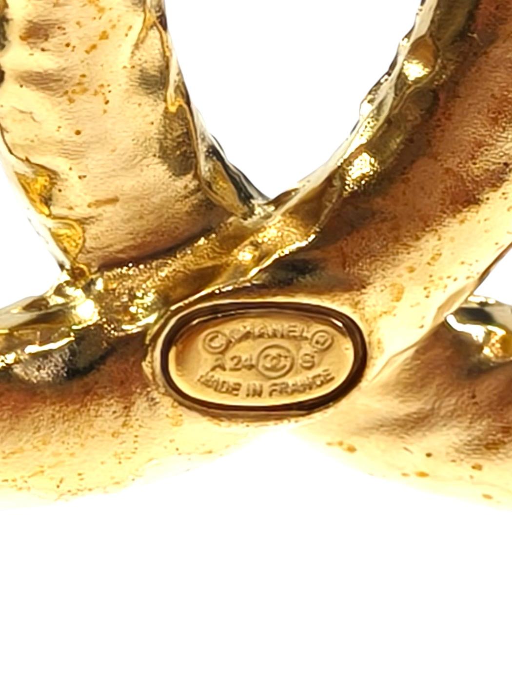 CHANEL フェイクパール ココマーク ブローチ ゴールド  管理番号：11421