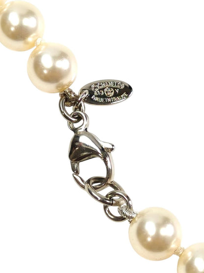 CHANEL シャネル ココマーク フェイクパール コメ有 ネックレス ホワイト 管理番号：11422