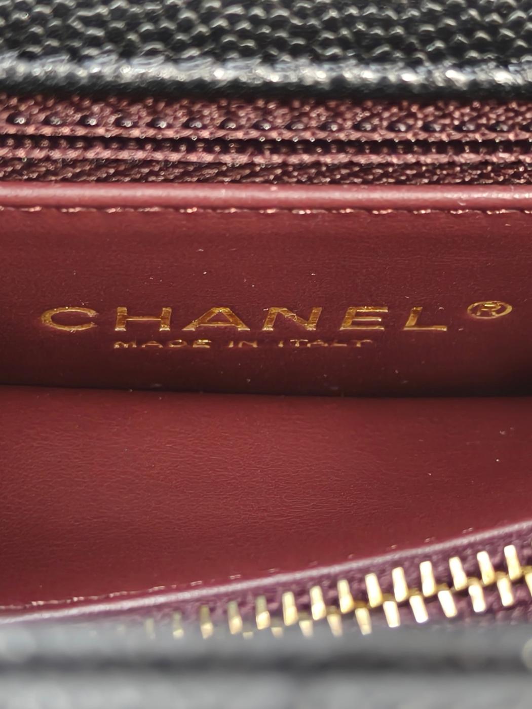CHANEL ココハンドル 29S キャビアスキン ゴールド金具 黒 トップハンドル フラップ バッグ 管理番号：11439
