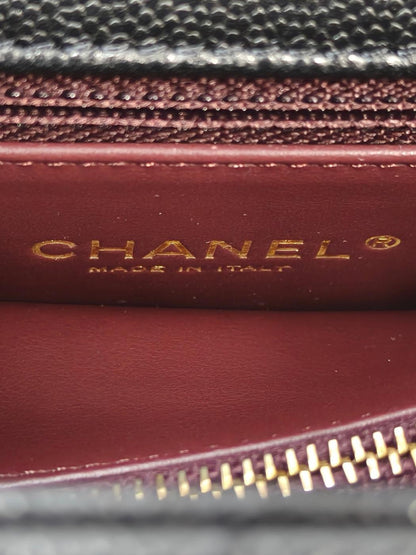 CHANEL ココハンドル 29S キャビアスキン ゴールド金具 黒 トップハンドル フラップ バッグ 管理番号：11439
