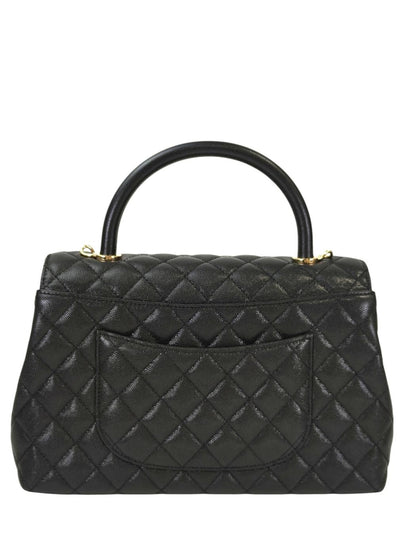 CHANEL ココハンドル 29S キャビアスキン ゴールド金具 黒 トップハンドル フラップ バッグ 管理番号：11439